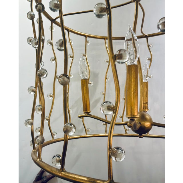 Currey & Company Currey & Company Modern Gold Adagio Chandelier For Sale - Image 4 of 7