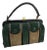 1960s Green and Brown Suede and Black Leather Italian Top Handle Bag For Sale