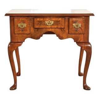 Councill Furniture Queen Anne Inlaid Mahogany Lowboy Dresser or Console Table For Sale