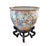 Vintage Rose Medallion Jardiniere/Cache Pot /Planter W/Stand 23" H For Sale - Image 9 of 10