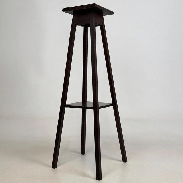 Wood Antique English Oak Planter Stand, 1890s For Sale - Image 7 of 9