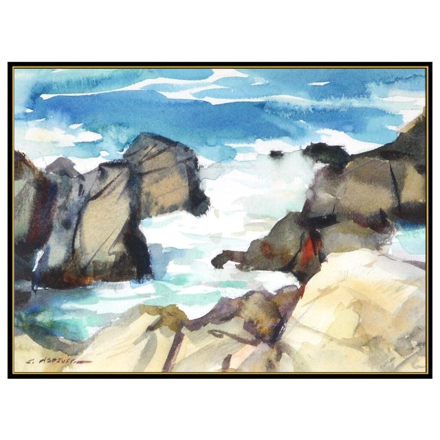 Contemporary Late 20th Century Pebble Beach Painting, Clyde Aspevig For Sale - Image 3 of 5