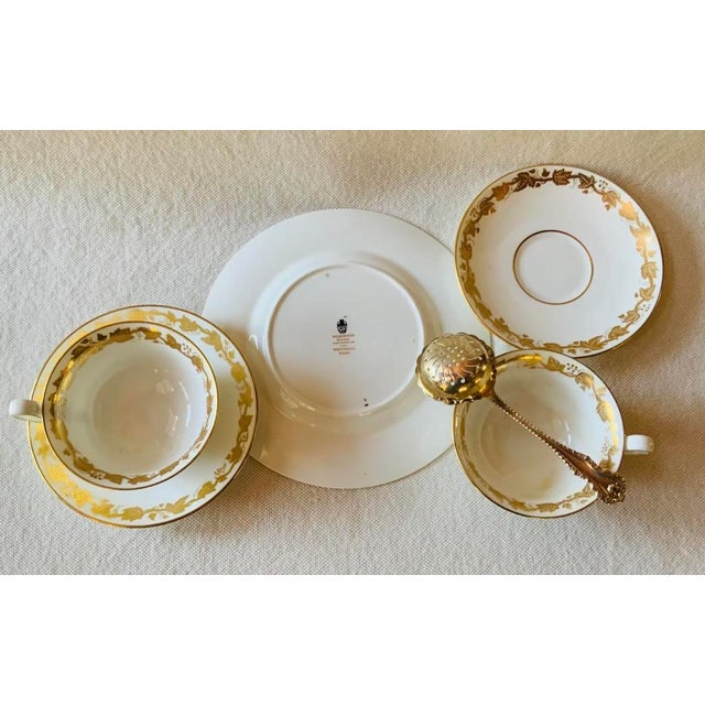1950s Wedgwood Whitehall Gold Ivy Bone China Tea Set, 10-Piece For Sale - Image 15 of 18