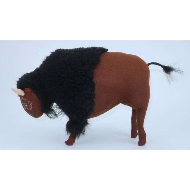 American Annalee Handpainted Wool Fleece & Felt Buffalo Figure, 1997 For Sale - Image 3 of 13