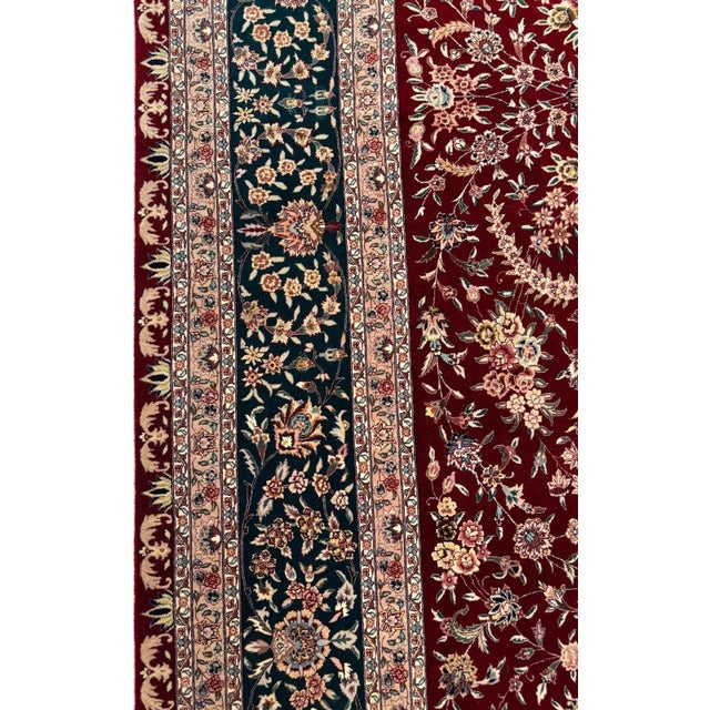 Persian Silk Tabriz Palace Carpet , 11'8" X 18'8" For Sale - Image 3 of 6