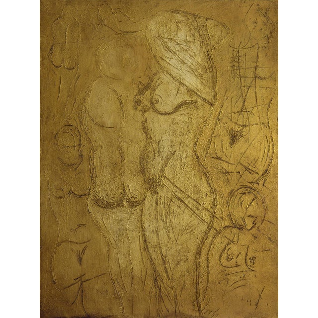 Ornamental & Decorative Materials Lola Vitelli, Spogliami, Nude, Mixed Media on Canvas, 2021 For Sale - Image 7 of 7