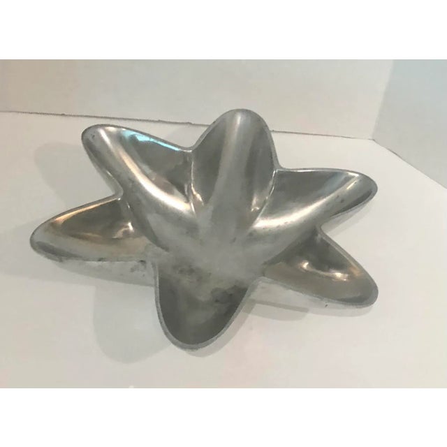 1970s Brushed Aluminum Christmas Center Table Bowl For Sale - Image 5 of 8