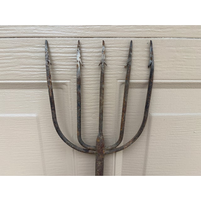 Early 20th Century Hand-Forged Iron Harpoon, Antique Maritime Folk Art For Sale - Image 4 of 7