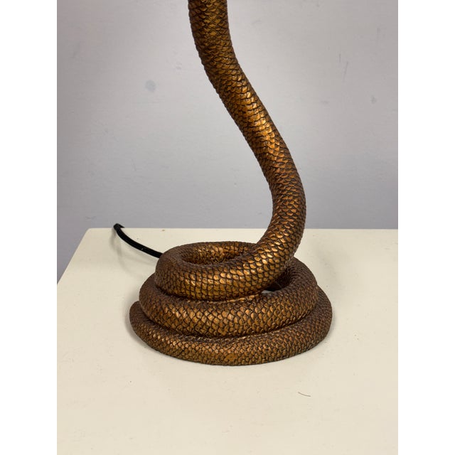 CB2 Brett Beldock for Cb2 Snake Bronze Table Lamp For Sale - Image 4 of 12