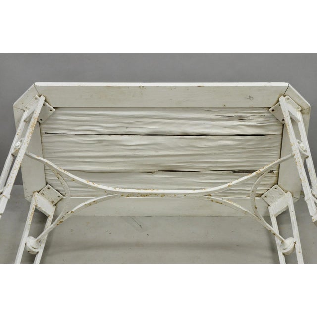 Antique Gothic Renaissance Wrought Iron Stretcher Base Potting Side Table (B) For Sale - Image 14 of 17