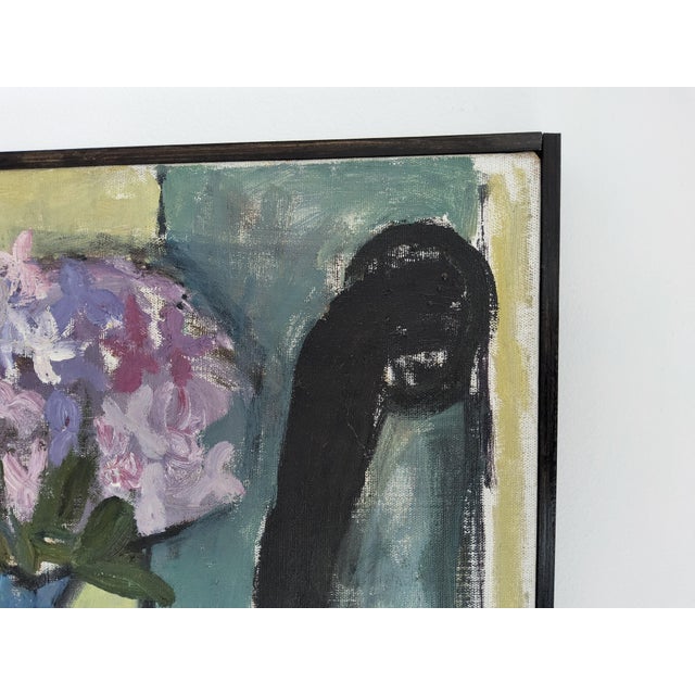 Textile Original Swedish Mid Century Interior Still Life Painting by Ulla Borgstrom 1951 For Sale - Image 7 of 17