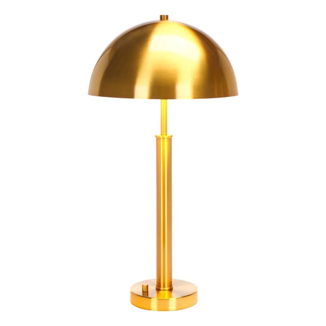 Harvey Metal Dome Table Lamp in Gold For Sale