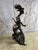 Black Monumental Bronze Sculpture of Native Warrior and Eagles, Dynamic Art For Sale - Image 8 of 14
