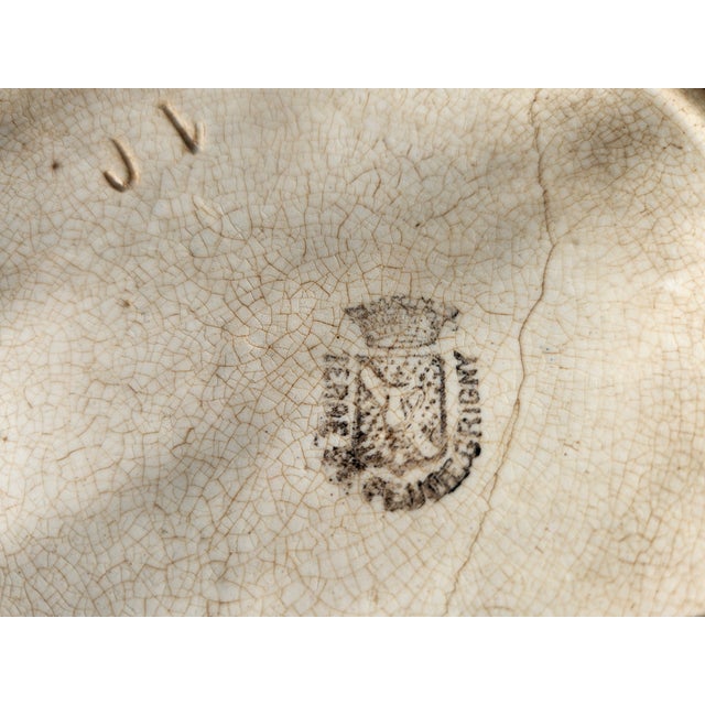 Antique French Hollow Plate from Terre de Fer de Grigny For Sale - Image 12 of 15
