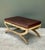 Vintage Rattan and Leather Bench For Sale - Image 13 of 18