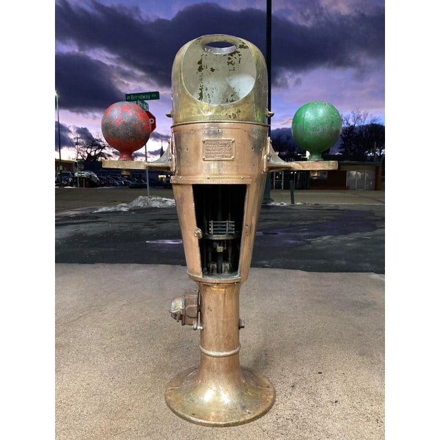 Mid 20th Century A. Lietz Company Binnacle & Gimbaled Compass in Bronze San Francisco For Sale - Image 13 of 13