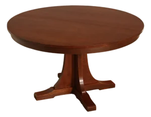 Stickley Mission Collection Round Oak Expandable Dining Table