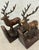 Cabin Vintage 'Ralph Lauren Style' Sculptural Bronze-Clad Cast Iron Elk, Stag, Deer With Antlers Bookends- A Pair For Sale - Image 3 of 12