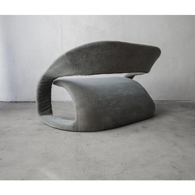 Gray Post Modern Cantilevered Loveseat and Ottomans by Jaymar For Sale - Image 8 of 10