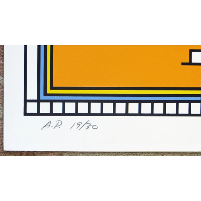Abstract Nicholas Krushenick Serigraph "Untitled (Wire Mill Variant)" For Sale - Image 3 of 6