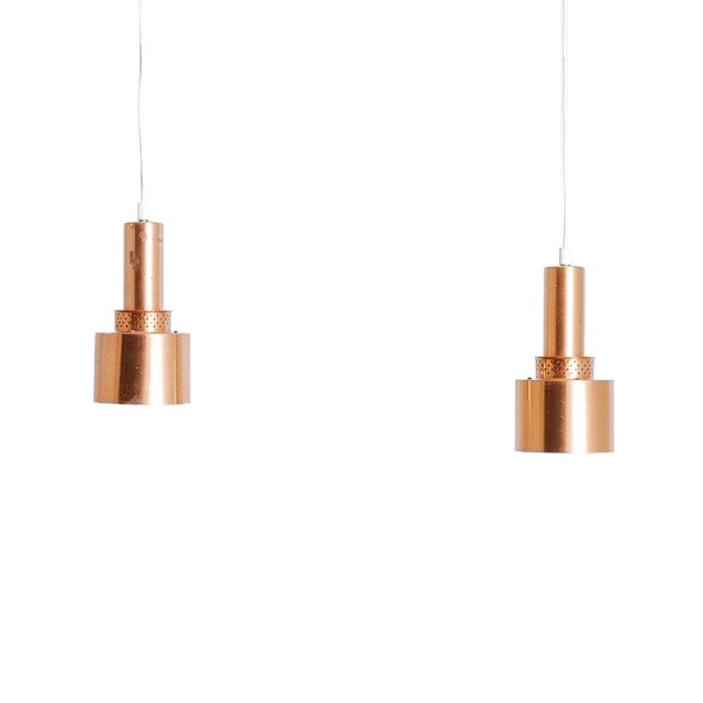 Swedish Mid-Century Copper T292 Pendants by Hans-Agne Jakobsson, 1950s, Set of 2 For Sale