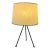 Mid-Century Modern Tripod Table Lamp With Laced Parchment Shade For Sale