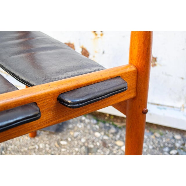 Black Teak and Leather Dining Chairs by P. Jeppesen for Grete Jalk, Denmark, 1959, Set of 6 For Sale - Image 8 of 11