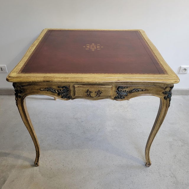 French Louis XV Style Games Table, 1890s For Sale - Image 5 of 15