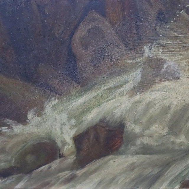 The Hudson River School Hudson River School Oil on Canvas Landscape Painting C1890 For Sale - Image 3 of 11
