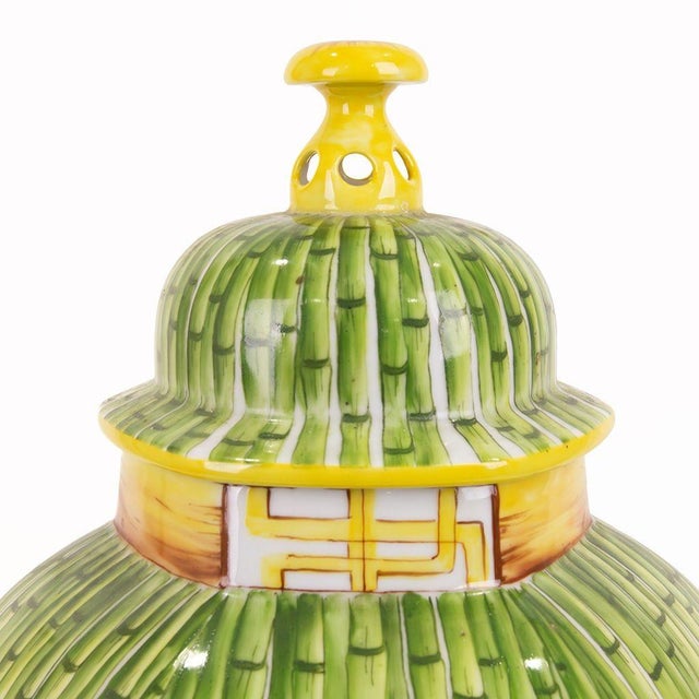 Pair of Late 20th Century Limoges Porcelain Ginger Jars For Sale - Image 4 of 5