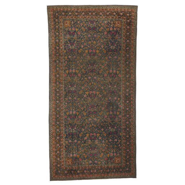 Late 19th Century Indian Agra Rug, 09'09 X 19'08 For Sale - Image 10 of 11