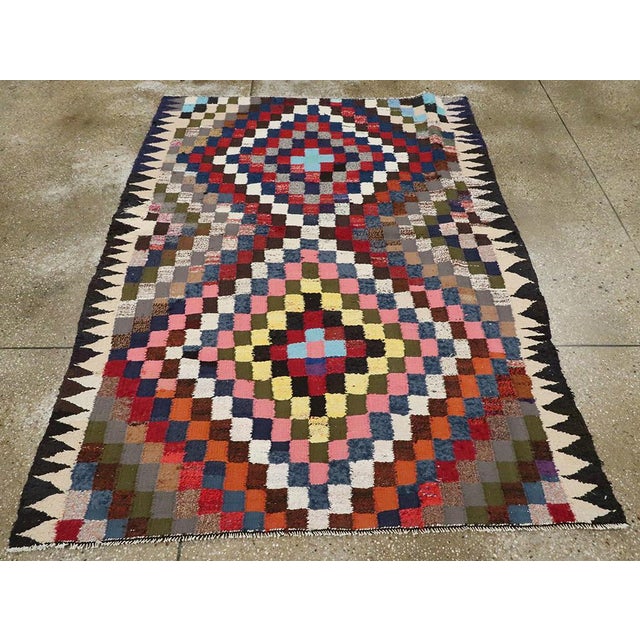 Mid 20th Century Galerie Shabab Collection Mid-20th Century Persian Flatweave Kilim Rug For Sale - Image 5 of 10