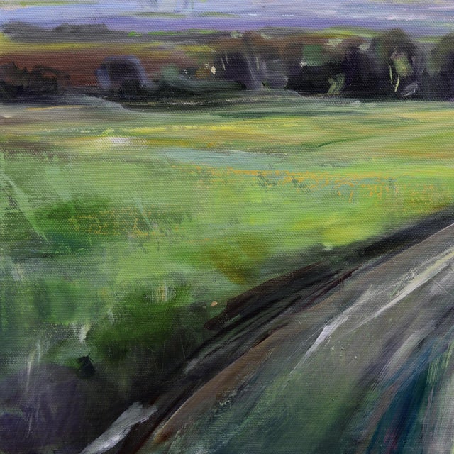 In the Distance - Landscape Still Life Mixed Media Painting on Canvas Original Artwork by Jodi Miller For Sale - Image 4 of 9