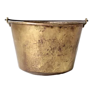 Antique E. Miller Brass Hearth Pot