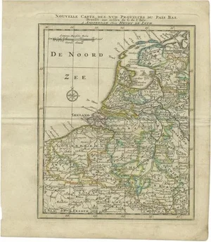 Antique Map of the Netherlands and Belgium by Keizer & De Lat, 1788