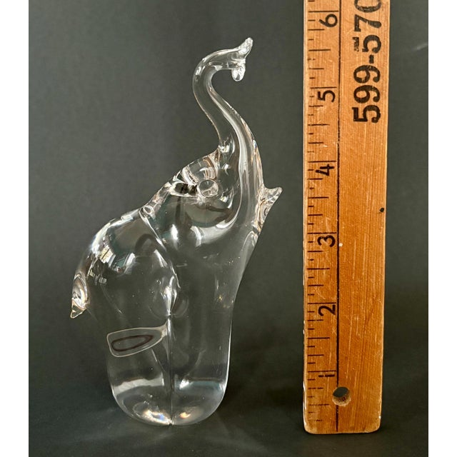 Vintage Ogetti Murano Glass Elephant Sculpture – Made in Italy For Sale In Miami - Image 6 of 6