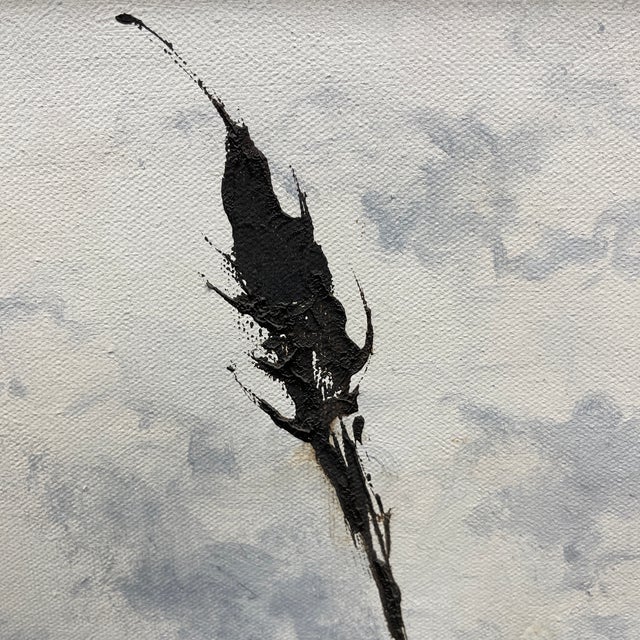 Gray 1980’s Original Oil Wood Framed Painting Wheat Fields Signed For Sale - Image 8 of 8