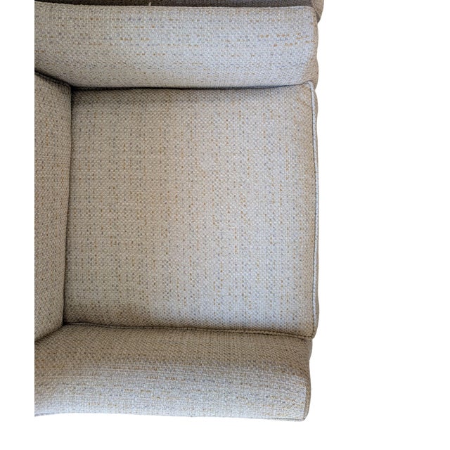 Cream Boucle Wingback Armchairs (Pair) For Sale - Image 8 of 11