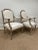Antique Louis XVI Painted Armchairs With Upholstered Seat and Back- Pair For Sale - Image 11 of 12