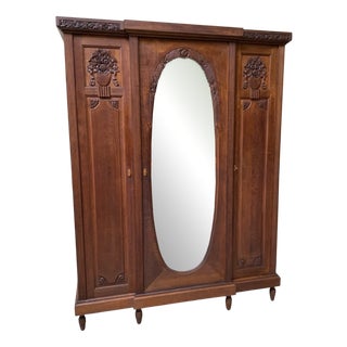 Vintage Wardrobe in Oak, 1925 For Sale