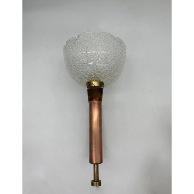 Fantastic pair of Murano sconces; Attributed to Esperia. Each wall light has 1 E27 lamp holder. LED bulbs are recommended....