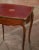 19th Century French Louis XV Walnut Marquetry Side Table With Leather Top For Sale - Image 4 of 9
