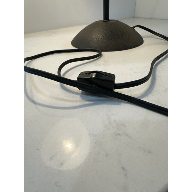 Pottery Barn Pottery Barn Alabaster Patinated Metal Table Lamp For Sale - Image 4 of 7