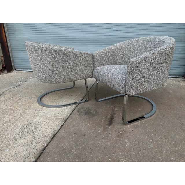 Pace Collection 1970s Pace Cantilever Barrel Lounge Chairs For Sale - Image 4 of 12