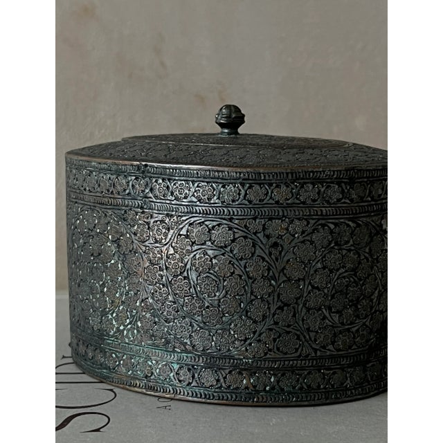 Late 19th Century Antique Silver Plated Brass Box For Sale - Image 4 of 8