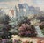 Blue Late 20th Century Original Oil on Canvas of Countryside Bridge and Garden For Sale - Image 8 of 10