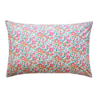 Pillowcase Made With Liberty Fabric Betsy Deep Pink For Sale