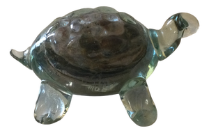 Glass Turtle Sculpture by Florea Silviu