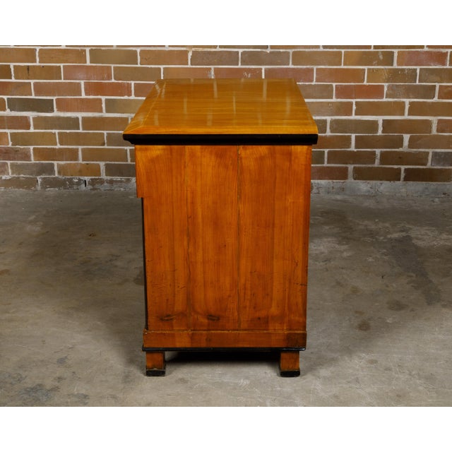 Brown Biedermeier Period 19th Century Walnut Butler's Chest with Drop Front Desk For Sale - Image 8 of 11