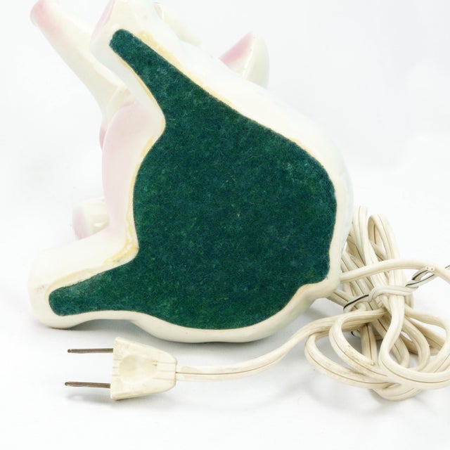 Blue Child's Totline Elephant Lamp With Shade Circa 1950's For Sale - Image 8 of 14